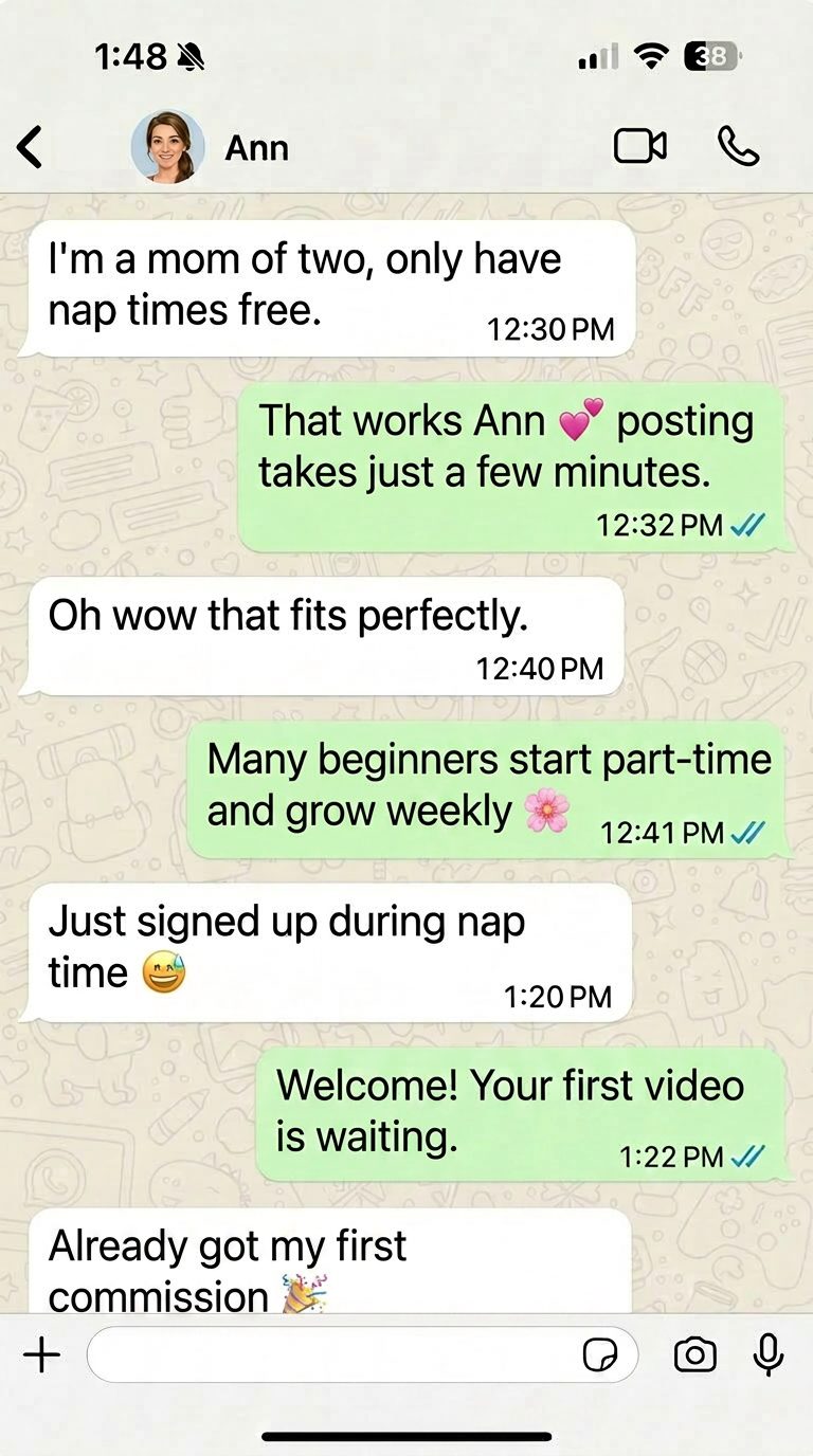 WhatsApp conversation with Ann, a TTDropBiz seller